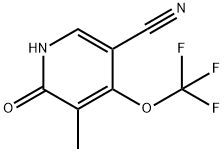 5-Cyano-2-hydroxy-3-methyl-4-(trifluoromethoxy)pyridine Structure