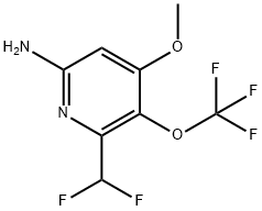 6-Amino-2-(difluoromethyl)-4-methoxy-3-(trifluoromethoxy)pyridine Structure