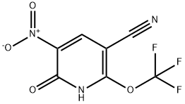 5-Cyano-2-hydroxy-3-nitro-6-(trifluoromethoxy)pyridine Structure