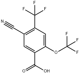 5-Cyano-2-trifluoromethoxy-4-(trifluoromethyl)benzoic acid Structure