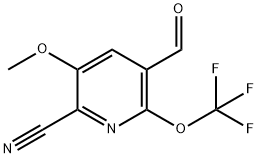 2-Cyano-3-methoxy-6-(trifluoromethoxy)pyridine-5-carboxaldehyde Structure