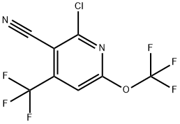 2-Chloro-3-cyano-6-(trifluoromethoxy)-4-(trifluoromethyl)pyridine Structure