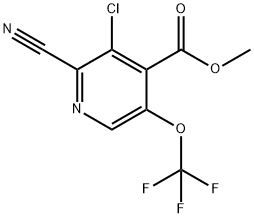 Methyl 3-chloro-2-cyano-5-(trifluoromethoxy)pyridine-4-carboxylate Structure