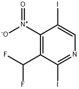 3-(Difluoromethyl)-2,5-diiodo-4-nitropyridine Structure