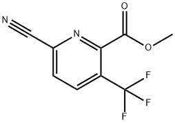 2-Pyridinecarboxylic acid, 6-cyano-3-(trifluoromethyl)-, methyl ester Structure