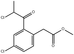 Methyl 4-chloro-2-(2-chloropropanoyl)phenylacetate Structure