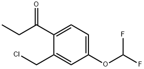 1-(2-(Chloromethyl)-4-(difluoromethoxy)phenyl)propan-1-one Structure