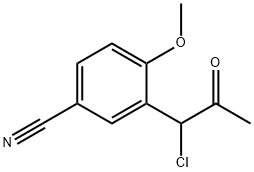 3-(1-Chloro-2-oxopropyl)-4-methoxybenzonitrile Structure