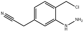 4-(Chloromethyl)-3-hydrazinylphenylacetonitrile 구조식 이미지