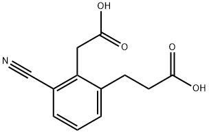 2-(2-Carboxyethyl)-6-cyanophenylacetic acid Structure