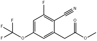 Methyl 2-cyano-3-fluoro-5-(trifluoromethoxy)phenylacetate Structure