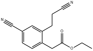 Ethyl 4-cyano-2-(2-cyanoethyl)phenylacetate Structure