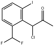 1-Chloro-1-(2-(difluoromethyl)-6-iodophenyl)propan-2-one Structure