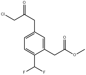 Methyl 5-(3-chloro-2-oxopropyl)-2-(difluoromethyl)phenylacetate Structure