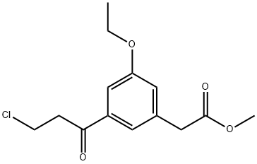 Methyl 3-(3-chloropropanoyl)-5-ethoxyphenylacetate Structure