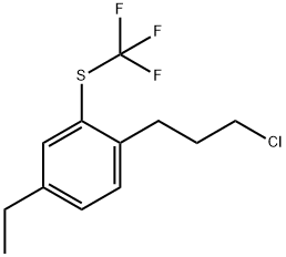 1-(3-Chloropropyl)-4-ethyl-2-(trifluoromethylthio)benzene Structure