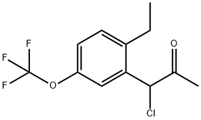 1-Chloro-1-(2-ethyl-5-(trifluoromethoxy)phenyl)propan-2-one Structure