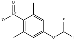 Benzene, 5-(difluoromethoxy)-1,3-dimethyl-2-nitro- Structure