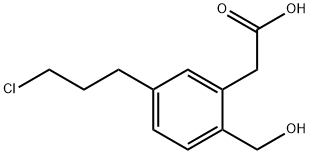 5-(3-Chloropropyl)-2-(hydroxymethyl)phenylacetic acid Structure