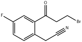 2-(3-Bromopropanoyl)-4-fluorophenylacetonitrile Structure