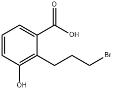 2-(3-Bromopropyl)-3-hydroxybenzoic acid Structure