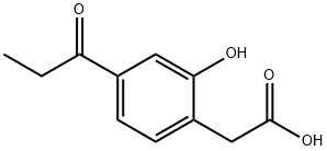 2-Hydroxy-4-propionylphenylacetic acid Structure