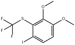 1,2-Dimethoxy-4-iodo-3-(trifluoromethylthio)benzene 구조식 이미지