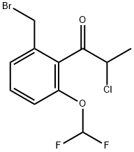 1-(2-(Bromomethyl)-6-(difluoromethoxy)phenyl)-2-chloropropan-1-one Structure