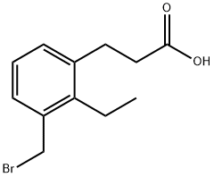 3-(Bromomethyl)-2-ethylphenylpropanoic acid Structure