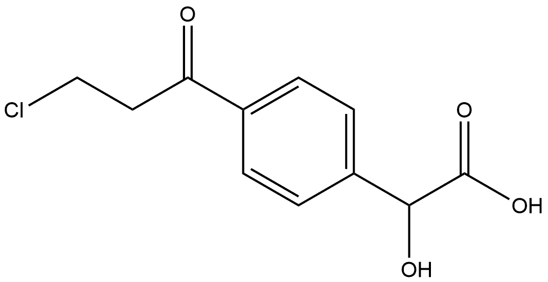 1-(4-(Carboxy(hydroxy)methyl)phenyl)-3-chloropropan-1-one Structure