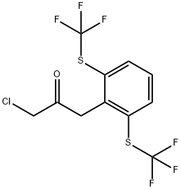 1-(2,6-Bis(trifluoromethylthio)phenyl)-3-chloropropan-2-one Structure