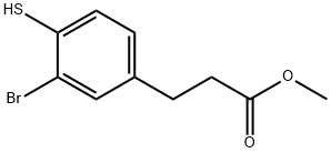 Methyl 3-bromo-4-mercaptophenylpropanoate Structure