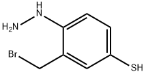 3-(Bromomethyl)-4-hydrazinylthiophenol Structure