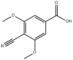 Benzoic acid, 4-cyano-3,5-dimethoxy- Structure