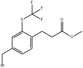 Methyl 3-(4-(bromomethyl)-2-(trifluoromethylthio)phenyl)propanoate Structure