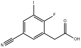 5-Cyano-2-fluoro-3-iodophenylacetic acid Structure