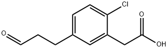 2-Chloro-5-(3-oxopropyl)phenylacetic acid Structure