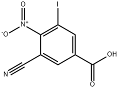 3-Cyano-5-iodo-4-nitrobenzoic acid Structure