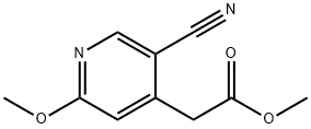 4-Pyridineacetic acid, 5-cyano-2-methoxy-, methyl ester Structure