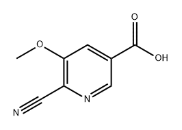 3-Pyridinecarboxylic acid, 6-cyano-5-methoxy- 구조식 이미지