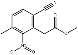 Methyl 6-cyano-3-methyl-2-nitrophenylacetate Structure