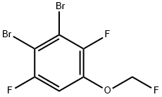 1,2-Dibromo-3,6-difluoro-4-(fluoromethoxy)benzene Structure