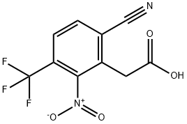 6-Cyano-2-nitro-3-(trifluoromethyl)phenylacetic acid Structure