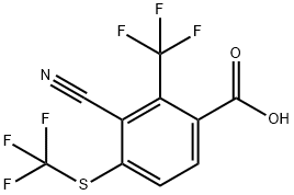 3-Cyano-2-trifluoromethyl-4-(trifluoromethylthio)benzoic acid Structure