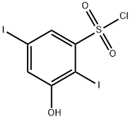 2,5-Diiodo-3-hydroxybenzenesulfonyl chloride Structure