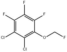 1,2-Dichloro-3-fluoromethoxy-4,5,6-trifluorobenzene Structure