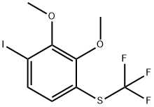 1,2-Dimethoxy-3-iodo-6-(trifluoromethylthio)benzene Structure