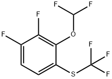 1,2-Difluoro-3-difluoromethoxy-4-(trifluoromethylthio)benzene Structure