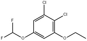 1,2-Dichloro-5-difluoromethoxy-3-ethoxybenzene Structure