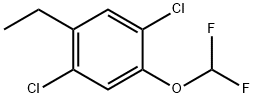 1,4-Dichloro-2-difluoromethoxy-5-ethylbenzene 구조식 이미지